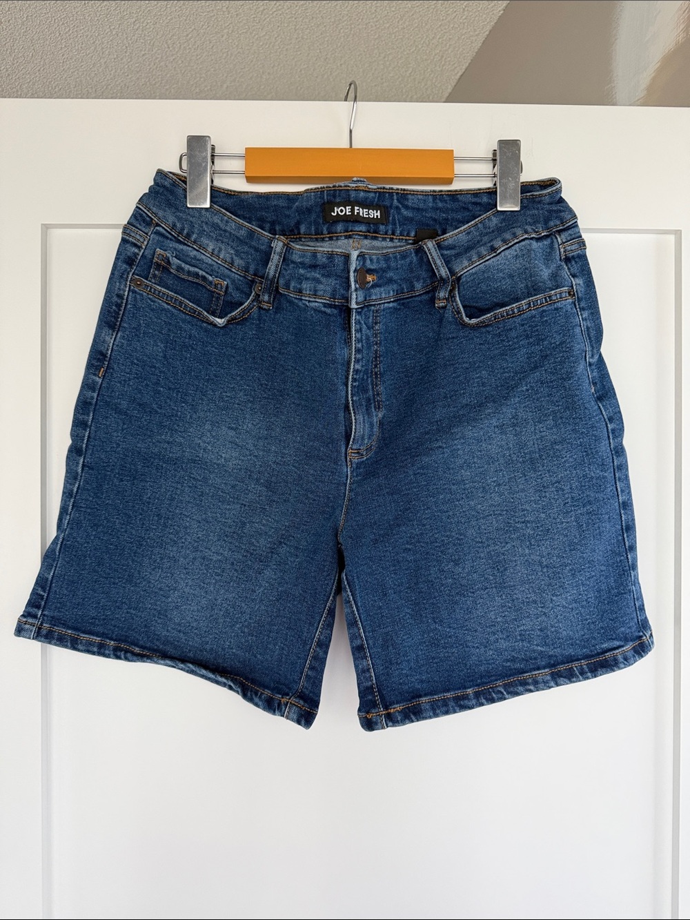 Joe Fresh Dark Blue Denim Shorts with Light Blue Accent